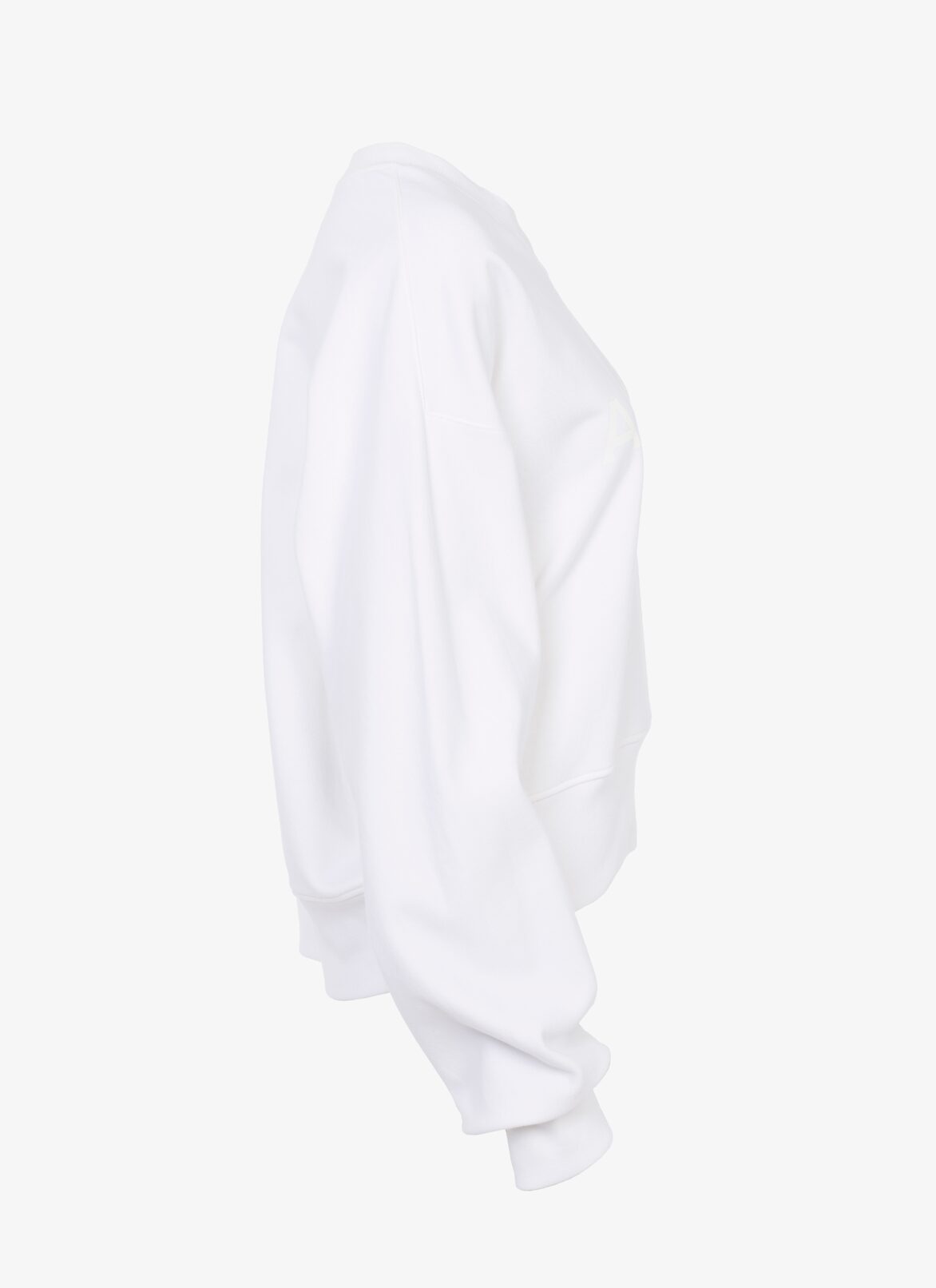 ALAÏA LOGO BOXY SWEATER   ALAÏA WHITE/WHITE ALAÏA LOGO BOXY SWEATER